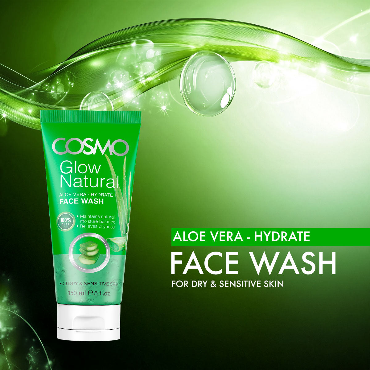 Glow Natural Aloe Vera Hydrate Face Wash